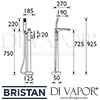 Bristan Ebony Floor Standing Bath Dimensions